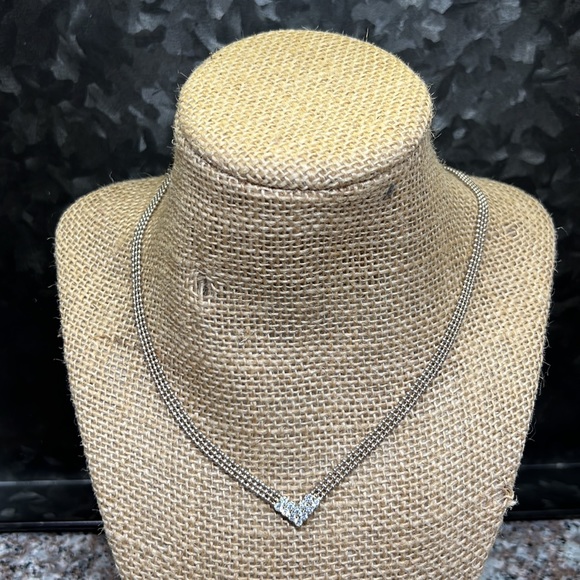 5pc Silver Tone Runway Sparkly Rhinestone Pageant Style Necklace Bundle Choker - Picture 3 of 7